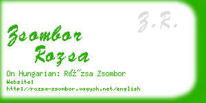 zsombor rozsa business card